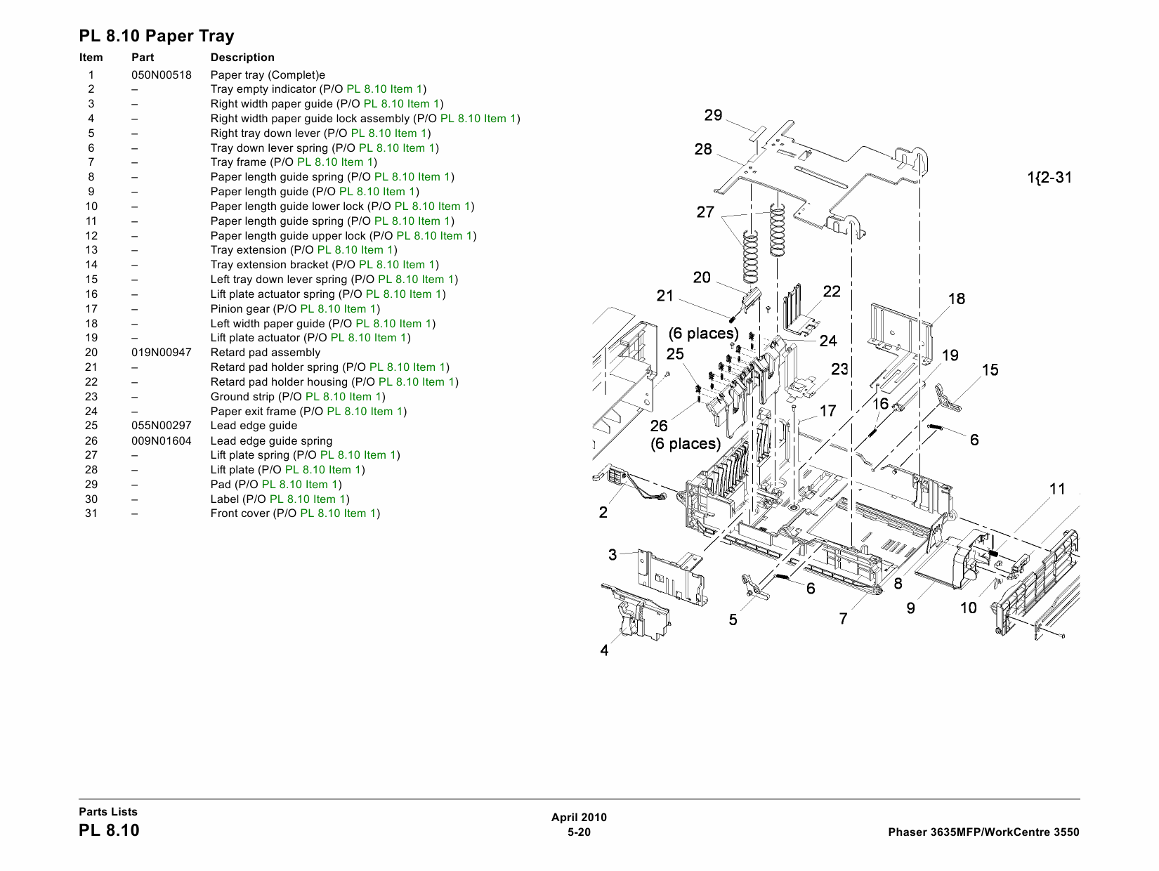 Xerox Phaser 3635-MFP WorkCentre-3550 Parts List Manual-2